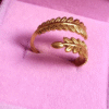 Bague "Double Croisée Dorée"