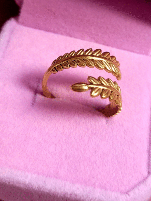 Bague "Double Croisée Dorée"