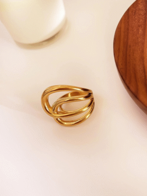 Bague "Onde Dorée"