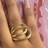 Bague "Onde Dorée"