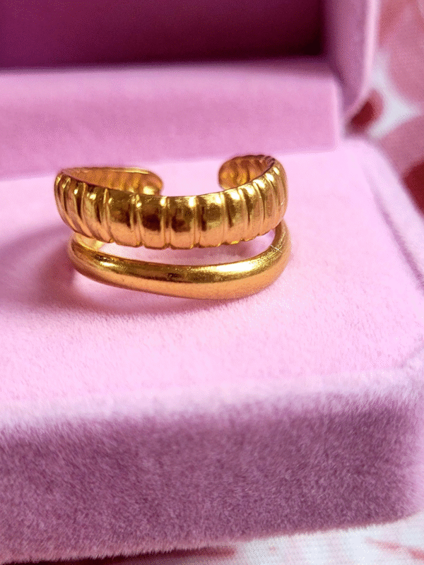 Bague "Vague Dorée"