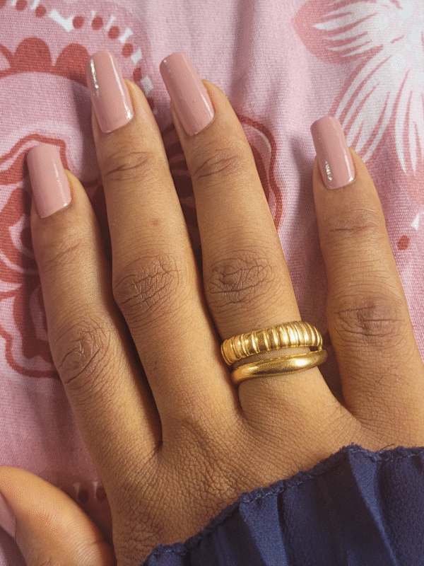 Bague "Vague Dorée"