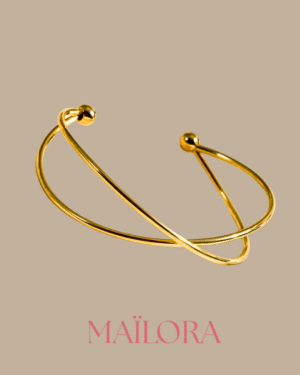 Bracelet Jonc "Entrelacs Dorés"