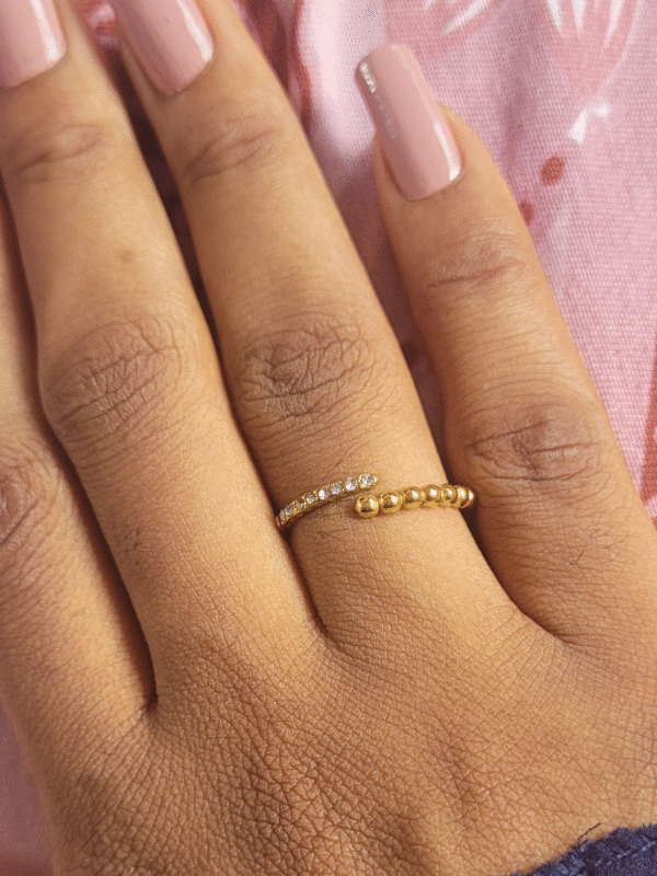 8 Bague"Dualité Lumineuse"